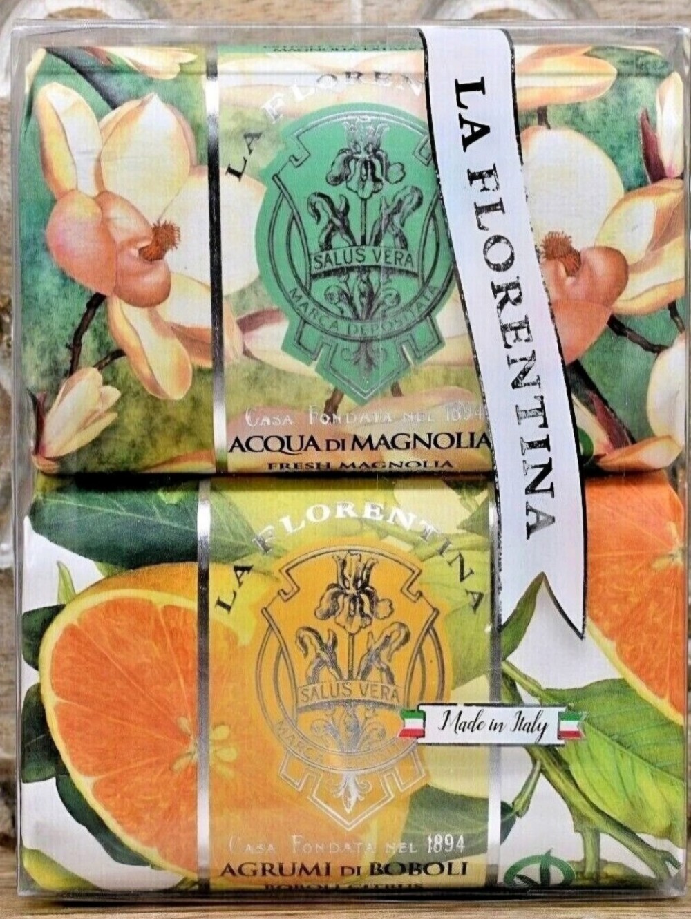 La Fiorentina Women's Bath & Body Soap Gift Set Magnolia & Citrus NEW